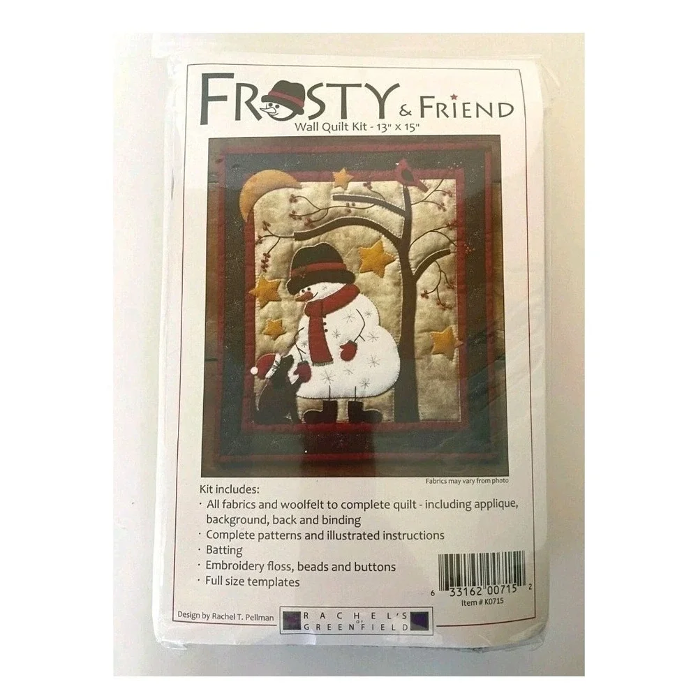 FROSTY & FRIEND Snowman Wall Quilt Kit Winter Xmas Rachel's of Greenfield 13x15